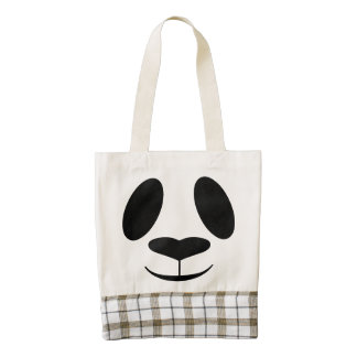 Panda Face Zazzle HEART Tote Bag