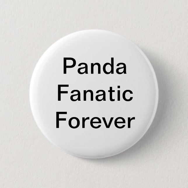 Panda Fanatic Forever Button (Front)