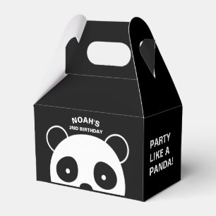 Panda favor boxes, Black and white party Boxes