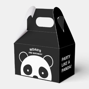 Panda Favor Boxes  Black And White Party Favor Boxes by PrinterFairy at Zazzle