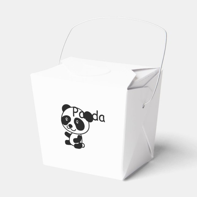 Panda Favor Boxes. Boxes (Front Side)