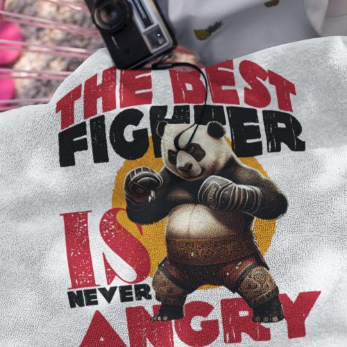 Panda Fighter Quote Towel