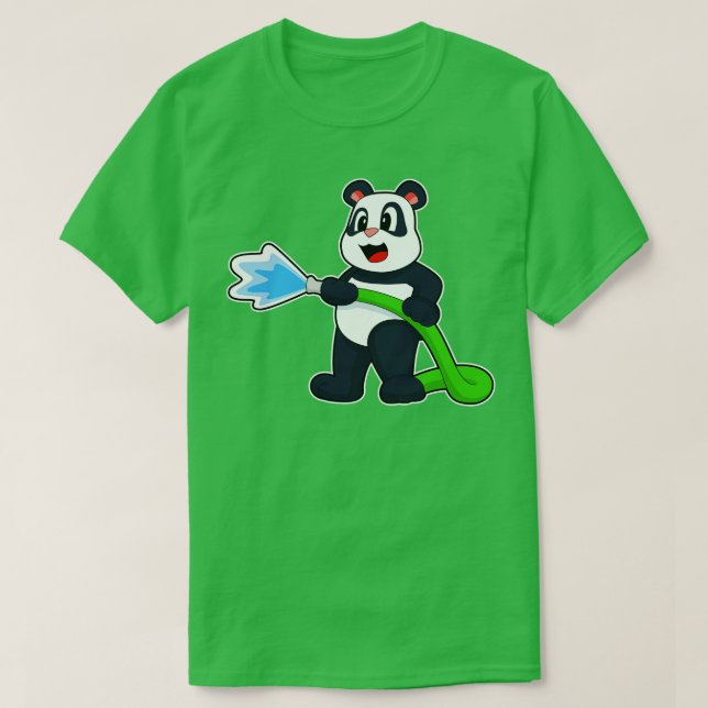 Panda Firefighter Fire hose T-Shirt (Design Front)