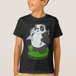 Panda Fisher Fish Fishing T-Shirt