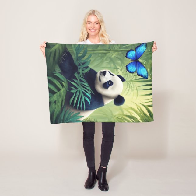Panda  Fleece Blanket, 30"x40" (In Situ)