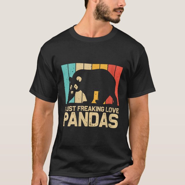 Panda For Panda Bear Animal Zookeeper T-Shirt (Front)