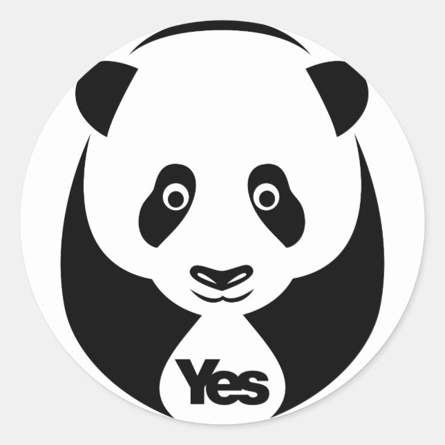 Panda For Yes Stickers (Front)