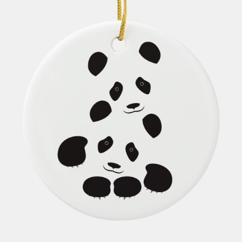 Panda Friendship Ceramic Ornament