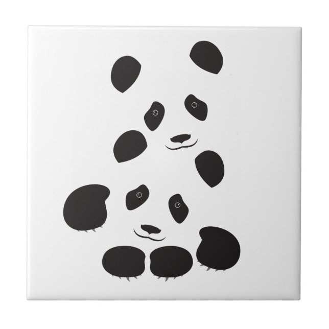 Panda Friendship Ceramic Tile (Front)