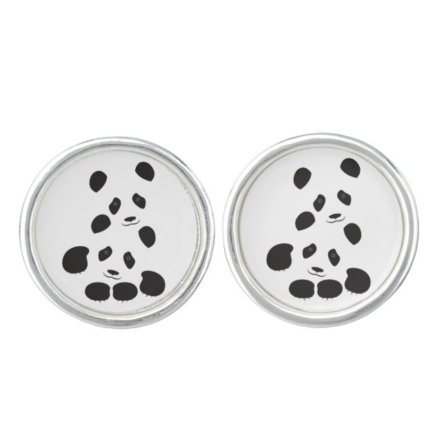 Panda Friendship Cufflinks (Front)