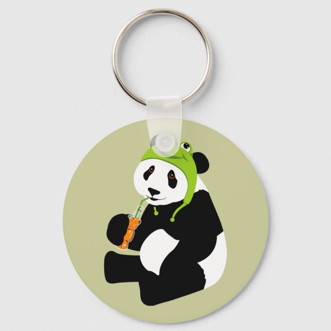 Panda Frog Hat Keychain (Front)