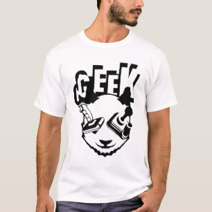 panda geek controller games joystick video T-Shirt