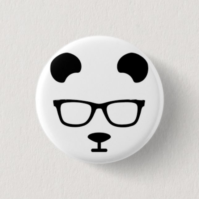 Panda geek pinback button (Front)