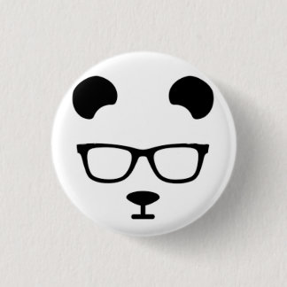 Panda geek pinback button
