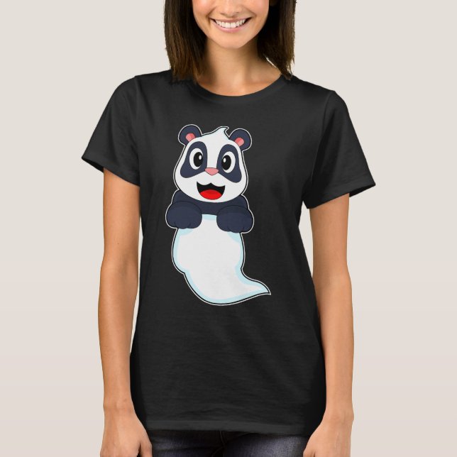 Panda Ghost Halloween T-Shirt (Front)