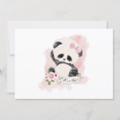 Panda Girl Baby Shower Invitation (Back)