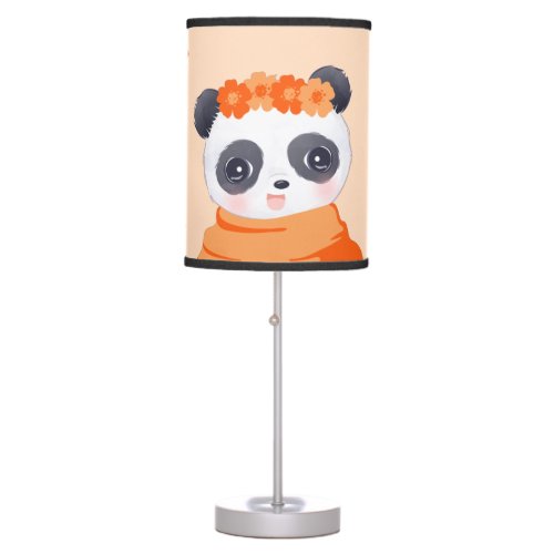 Panda Girl Orange 2 Table Lamp