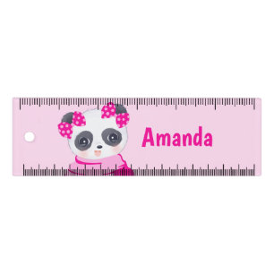 Panda Girl Pink Ruler