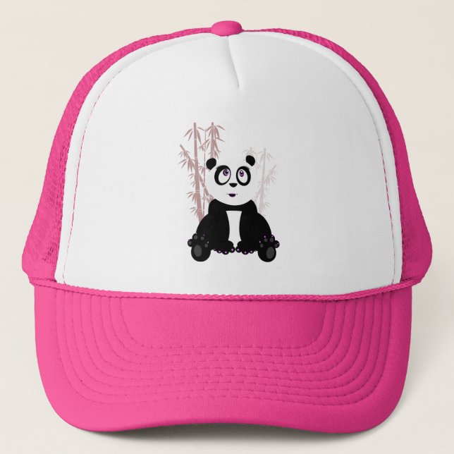 Panda Girl - Pink Trucker Hat (Front)