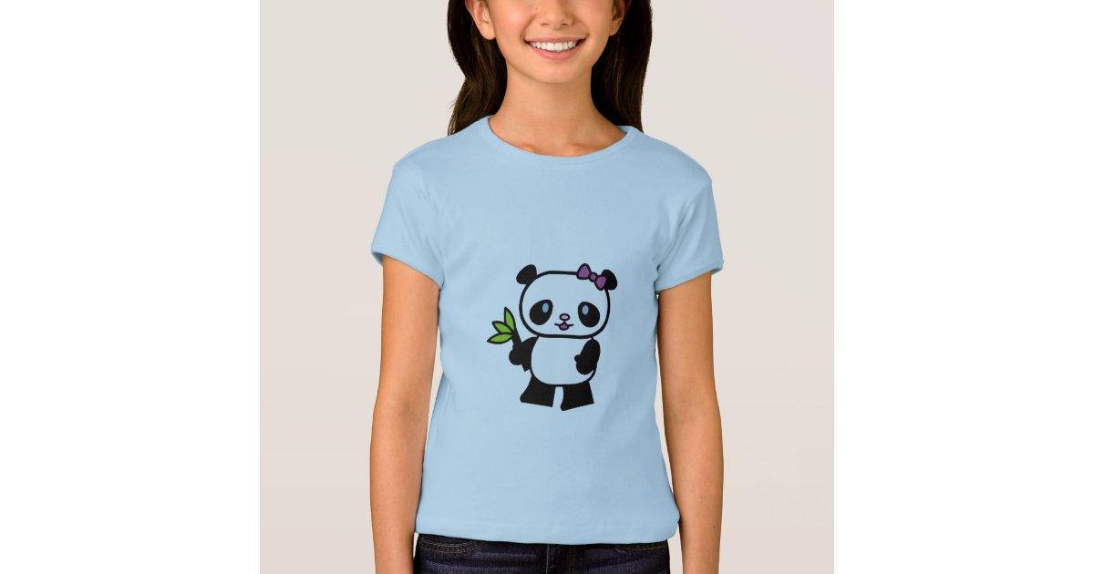 Panda Girls T-Shirt | Zazzle