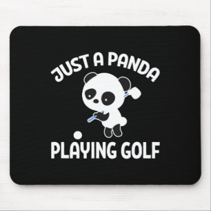Panda Golfing Golfer Just A Panda Playing Golf Mouse Pad