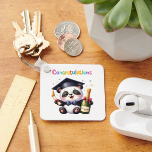 Panda Graduation Congratulations Keychain