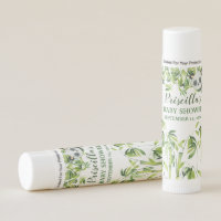 Panda Green and White Baby Shower Favor Lip Balm