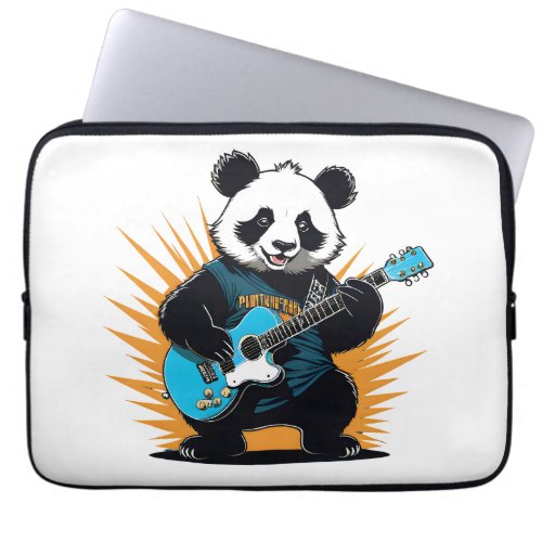 Panda guitarist laptop sleeve