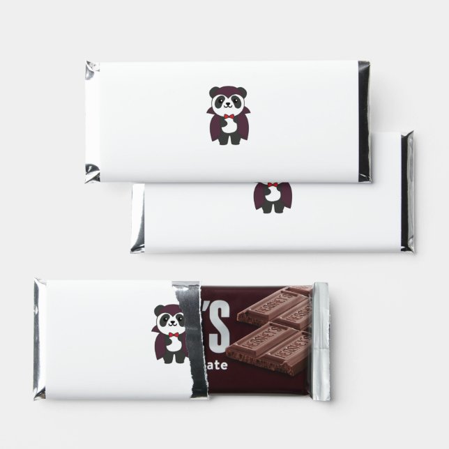 Panda Halloween Cute Devil Kids Vampire Costume Hershey Bar Favors (Front)