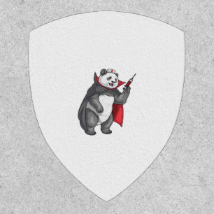 Panda Halloween Vampire Nurse Oversized T-Shirt Patch
