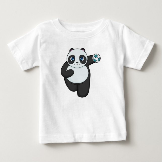 Panda Handball player Handball Baby T-Shirt (Front)