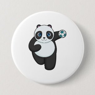 Panda Handball player Handball Button