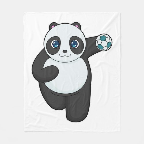 Panda Handball player Handball Fleece Blanket