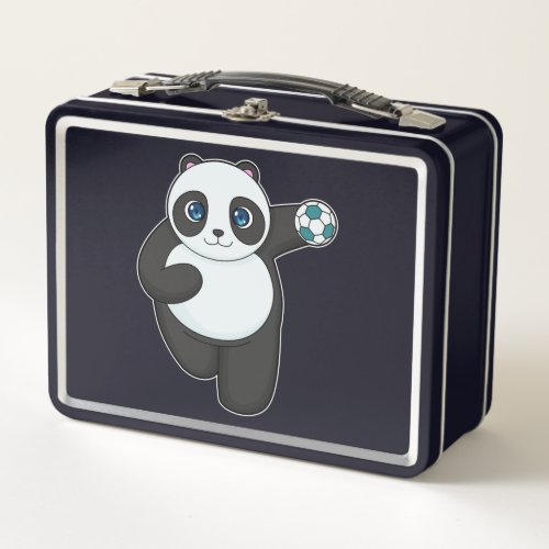 Panda Handball player Handball Metal Lunch Box
