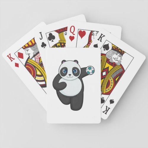 Panda Handball player Handball Playing Cards
