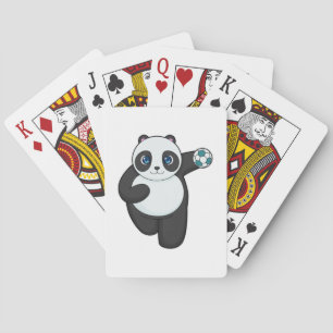 Panda Handball player Handball Poker Cards