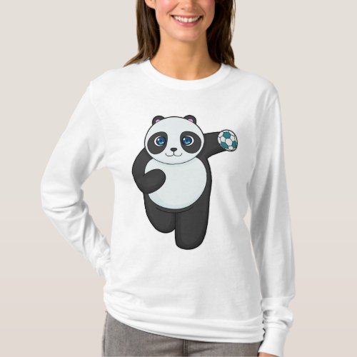 Panda Handball player Handball T_Shirt