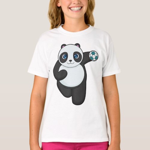 Panda Handball player Handball T_Shirt