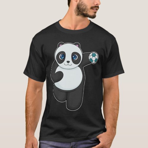 Panda Handball player Handball T_Shirt