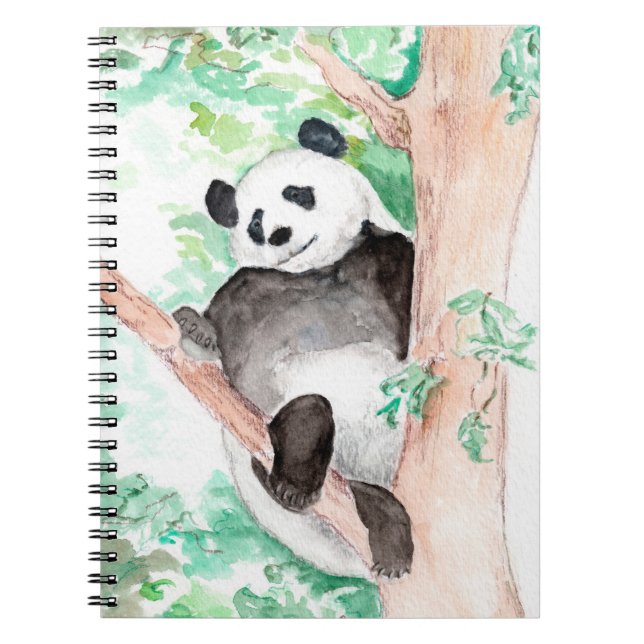 Panda, Hanging Out Notebook (Front)