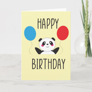Panda Happy Birthday Card