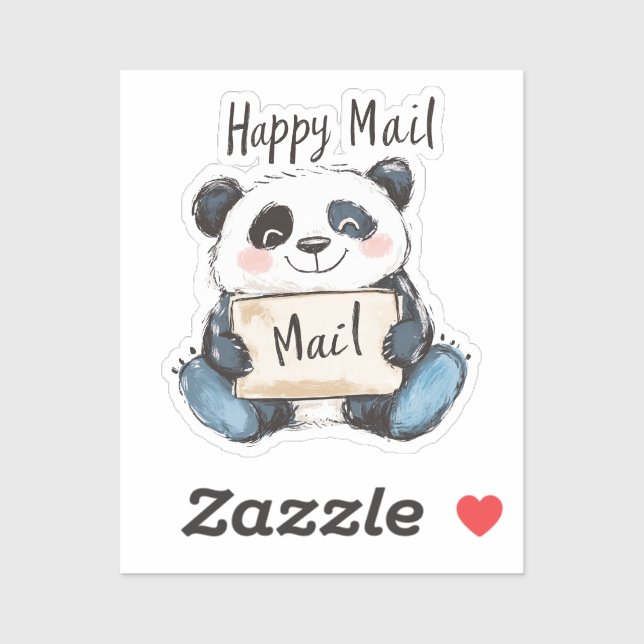Panda Happy Mail  Sticker (Sheet)