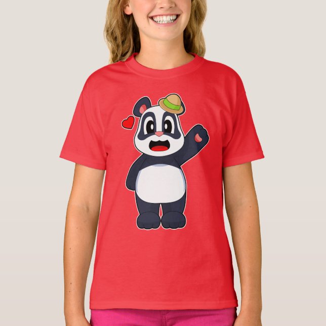 Panda Hat T-Shirt (Front)