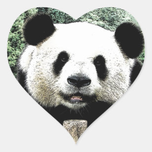 Panda Heart Sticker