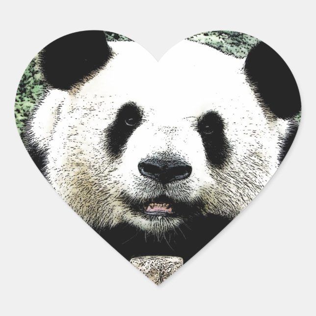 Panda Heart Sticker (Front)