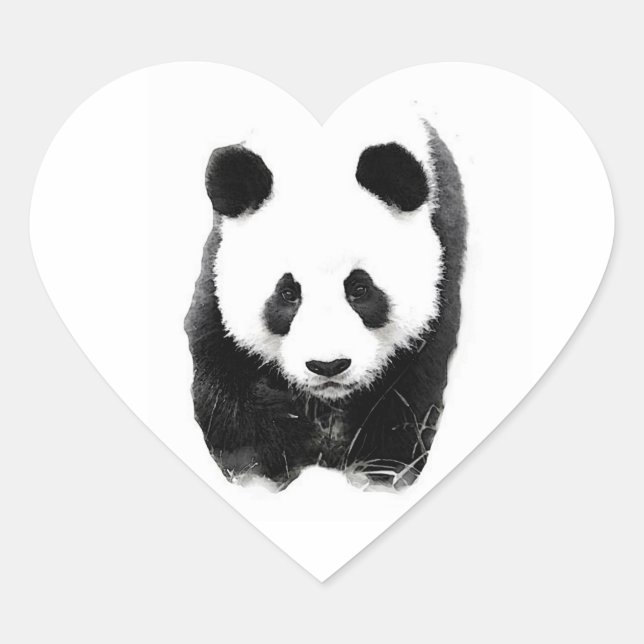 Panda Heart Sticker (Front)