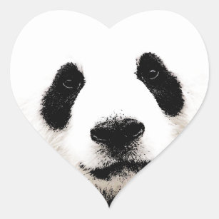Panda Heart Sticker