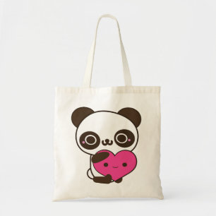 Panda Heart Tote Bag
