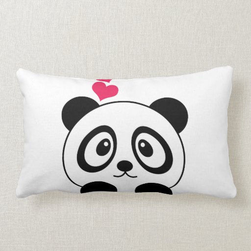 Panda Hearted Pillow | Zazzle