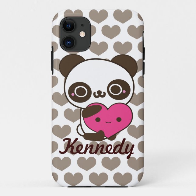 Panda Hearts Case-Mate iPhone Case (Back)